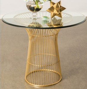 Other Commercial Furniture Modern Gold Stainless Steel Base Tempered Glass <b>Top</b> Smart <b>Dining</b> <b>Tables</b> for Home Restaurant MR-8C558 - Product Image 4