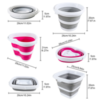 OEM ODM Seau pliable carré de 10 L en plastique, seau à eau pliable, serpillière, nettoyage, camping en plein air, lavage de voiture, seaux pliables