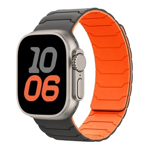 สายนาฬิกาซิลิโคนแม่เหล็กสองสีแบบวงสำหรับ Apple Watch ขนาด 42 มม. 46 มม. สำหรับ iWatch 11 10 9 Ultra SE - Product Image 4