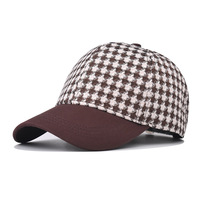 Grosir Topi bisbol Oxford 6 Panel Vintage, Topi bisbol kotak-kotak, Topi kotak-kotak, Topi luar ruangan untuk pria wanita, obral