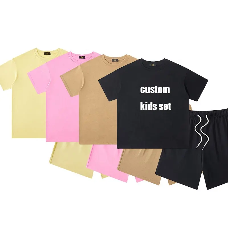 T-shirt d'été pour enfants Garçons Filles Bébé Toddler Couleur unie Coton Vêtements pour enfants Garçon Oversize T Shirt Vêtements pour enfants