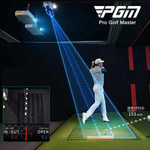 Pgm Indoor Golf Simulator Com Projeção 3D E Tela De Impacto Portátil Movimento Hd Mat Lançamento Recinto Inflável Câmera Verde - Product Image 4