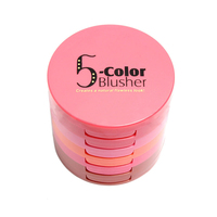 Chất Lượng Cao Nhãn Hiệu Riêng 5 Màu Tùy Chỉnh Vẻ Đẹp Sức Khỏe Hàn Quốc Blush Pallette Má Và Lip Tint Blusher Với Logo