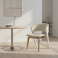 Chaise de salle à manger élégante et moderne en acier inoxydable couleur champagne et cuir microfibre pour appartement et villa