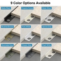 Bande de finition décorative en alliage d'aluminium style crème en forme de L pour carrelage, garniture d'angle extérieur, bande de bordure à angle droit