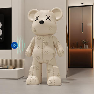 Bluetooth Sesli Ayı Dolabı Deri Ayı Yeni Eve Taşınma Hediyesi Reçine Ayı Dekoru Oturma Odası İçin - Product Image 3