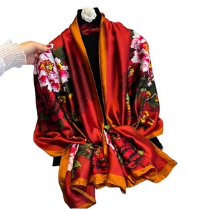 Mistyler Nouveaux foulards en polyester doux et fins imprimés de fleurs violettes 180*90CM respirants pour femmes, idéaux pour les voyages d'été - Product Image 3