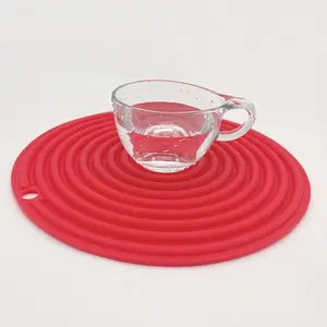 BHD防滑耐热桌垫可重复使用厨房热垫厨房圆形硅胶锅架