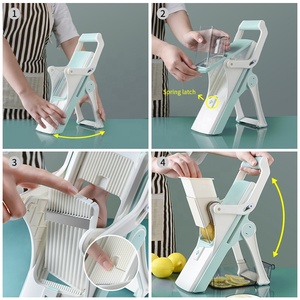 Trancheuse à viande multifonction avec râpe, 1 pièce, accessoires de cuisine, trancheur manuel sans danger, pour <span class=keywords><strong>oignon</strong></span>, végétariennes, gelées, Mandoline, légumes - Product Image 5