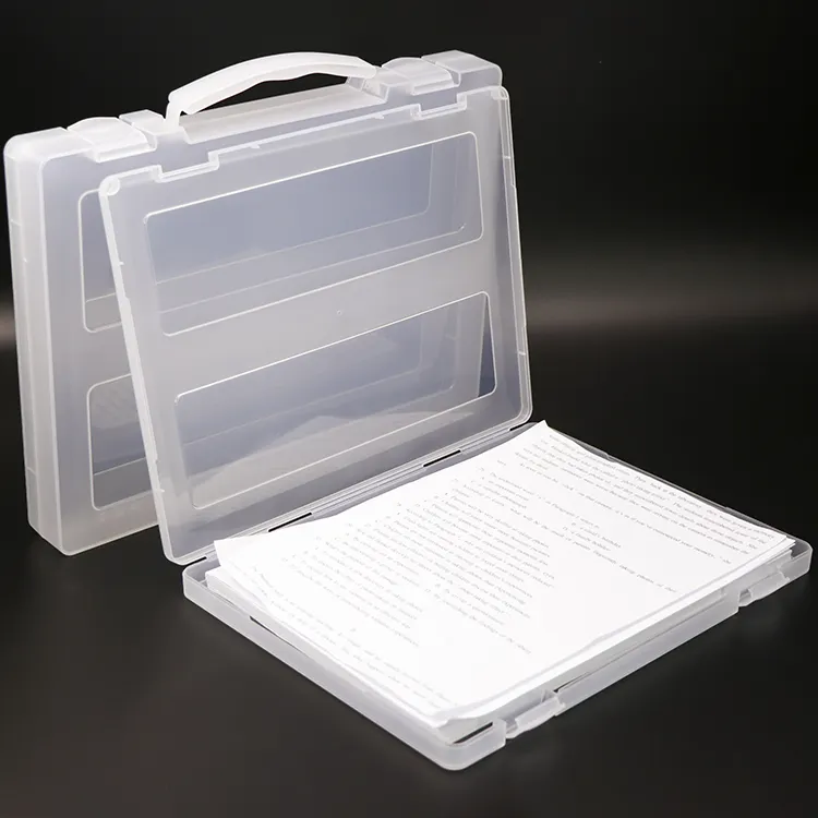 Desk Files Container Documents Custom PP Paper Folders File Organizer Magazine Storage Clear Folder Plastic A4 File Box Case