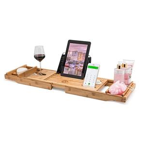 Factory Direct Extendable Bath Room Tray Non-Slip Bath Caddy Tray For Bathtub Bath Tub Trays For Reading Bathroom Product