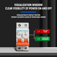 Interruptor Automático Miniatura LONGTAI DZ47-63 2P C 6kA 400V AC, Material PA66, Certificado CE, Montaje en Riel DIN, 50/60Hz, Venta al Por Mayor OEM