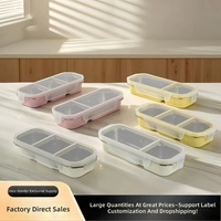 Boîte de conservation alimentaire en acier inoxydable 304 de qualité alimentaire avec compartiments, boîte à lunch avec couvercle, boîte de rangement pour collations