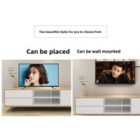 Téléviseur intelligent WiFi 4K LED personnalisé 32 pouces noir grand écran 60Hz pour le commerce extérieur, vente en gros, avec fonction de mise en miroir d'écran