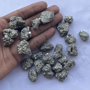 Creación de Joyas: Clúster de Pirita Natural de 5mm-15mm, Gema en Bruto Grado AAA, Certificado IGI, Hecho a Mano en India, Verde/Caqui para Joyería - Product Image 1