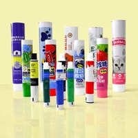 Tube d'emballage vide en aluminium-plastique pour chewing-gum, 9 ml, 12,7-35 mm, avec bouchon à vis, impression UV, service de personnalisation du logo
