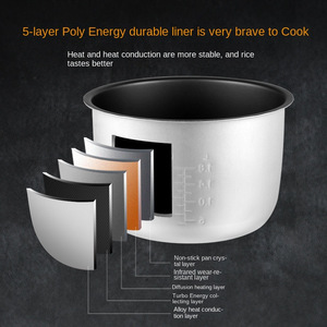 Autocuiseur Électrique Intelligent Grande Capacité 5L, Appareil Ménager Multifonctionnel avec Écran pour Petits Espaces, Cadeaux, Plastique - Product Image 3