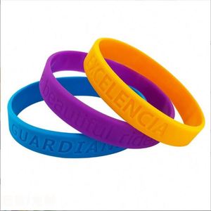 Bracelet personnalisé avec logo, bracelet en caoutchouc élastique en silicone, design gratuit - Product Image 6