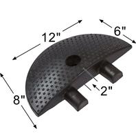 Reductor de velocidad de caucho sólido negro y amarillo de alta resistencia de 1830 mm de longitud con capacidad de carga de 20 toneladas y antipresión para seguridad vial