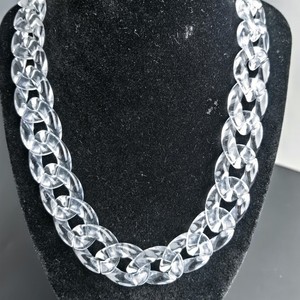Collana con Catena Cubana Creativa Europea, Collana Punk Cool in Acrilico Trasparente per <span class=keywords><strong>Mio</strong></span> <span class=keywords><strong>Figlio</strong></span> - Product Image 1
