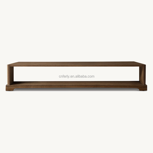 Ferly 2024 nueva decoración clásica para el hogar <span class=keywords><strong>mesa</strong></span> de centro de lujo roble blanco sólido estilo americano <span class=keywords><strong>nevera</strong></span> <span class=keywords><strong>mesa</strong></span> de centro y <span class=keywords><strong>mesa</strong></span> auxiliar - Product Image 1