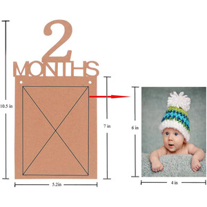 Bandera Rectangular Decorativa para Colgar con Foto del Bebé de 1er Cumpleaños, 1 Año, 12 Meses, Decoración de Cumpleaños - Product Image 3