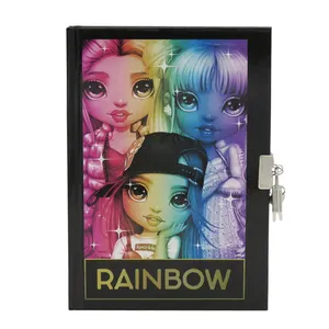 Rainbow Bright Locking Activity Journal Girls Diary with Lock and Key Includes 200 Page Spiral Bound Activity Notebook
