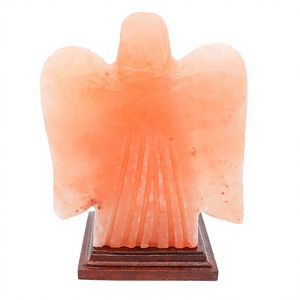 Lampe d'ange artisanale en sel rose de l'Himalaya, cristal de sel naturel, décoration d'intérieur, fabricant - Product Image 1