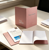 Carpeta Azul con Relieve de 12PT/16PT, Carpeta Negra Mate con Logotipo UV, Carpeta Personalizada con Lámina Dorada, Carpeta de Presentación A4 para Hospitales, Carpetas de Papel para Documentos