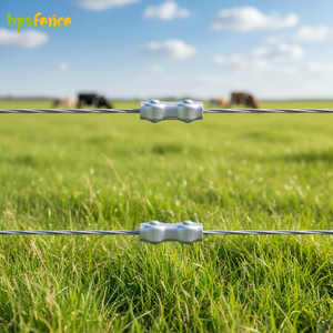 Cuerda <span class=keywords><strong>Electrificada</strong></span> de Aluminio Hueca con Polialambre de 6mm para Corriente Continua, Mantiene la <span class=keywords><strong>Cerca</strong></span> Organizada, Fácil de Instalar, Conector de Cuerda para Cercas de Ganado - Product Image 1