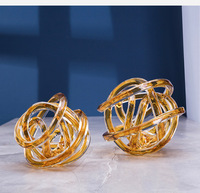 Ornements en verre torsadés faits à la main, style moderne et exquis, pour la décoration de bureau et de maison, cadeau de remerciement
