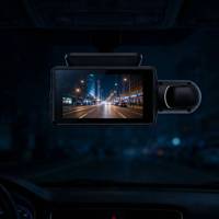Caméra embarquée DVR 3 canaux en gros avec écran TN 3 pouces 1080P 110 °   Boîte noire de voiture avec fonction WiFi