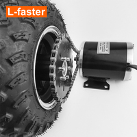 VTT électrique à gros pneus 2WD 500W 10 pouces Go Kart Kit de moteur brossé à grande vitesse entraîné par chaîne double
