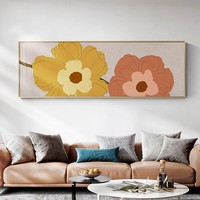Lukisan Dinding Porselen Kristal Motif Bunga Nordik untuk Dekorasi Latar Belakang Sofa Ruang Tamu dan Kamar Tidur Anak