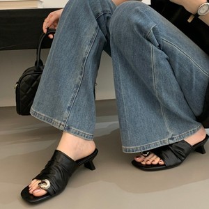 Wedge Sandals Women Summer Open <b>Toe</b> PU Slip-On Fashion Buckle Heel Shoes - Product Image 2