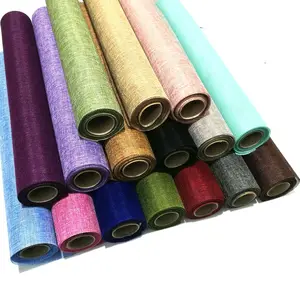 Factory Wholesale New Flax Colorful Flax Flowers Bouquet Wrapping Paper Materials Florist Supplies