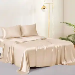 Luxury 22 Momme Silk Bedding Sheet Set (4pcs) for Home Use