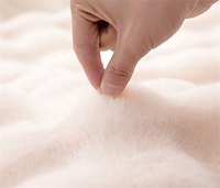 Tapis rond en peluche, imitation fourrure de lapin, pour salon, canapé, vestiaire, tabouret de maquillage, tapis en cuir, grand tapis de surface