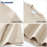 T-shirts pour hommes Kuenzi, coupe oversize, épaules tombantes, sensation de fraîcheur, 55% coton, 38% polyester, 7% élasthanne, 230 GSM, doux, respirant, sans impression