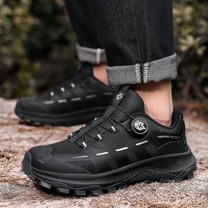 Chaussures de randonnée pour hommes à boucle rotative, résistantes à l'eau, amorties, antidérapantes, pour la course en trail et le trekking en extérieur - Product Image 3