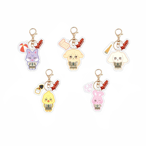 Custom Cartoon UV Printing Acrylic <b>Keychain</b> <b>Anime</b> Pattern Fashionable Souvenir Bag Pendant Accessories - Product Image 3