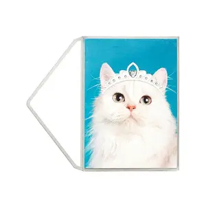 Cheaper Price Office Stationery Happy Birthday Card, Elegant Animal Cat Birthday Greeting Cards
