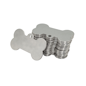 Plaque d'identification pour chien en acier inoxydable massif écologique avec rivets décoratifs, logo personnalisé imprimé et mots commémoratifs pour chiens et chats - Product Image 3