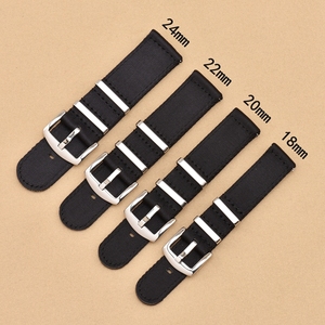 Bracelet montre-bracelet de remplacement 18mm 20mm 22mm 24mm ceinture de sécurité en toile de nylon vert <span class=keywords><strong>armée</strong></span> pour Samsung S3 - Product Image 3