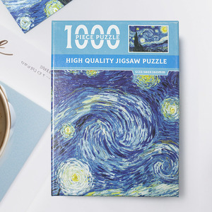 <span class=keywords><strong>Puzzle</strong></span> La Nuit étoilée de <span class=keywords><strong>Van</strong></span> <span class=keywords><strong>Gogh</strong></span> <span class=keywords><strong>1000</strong></span> pièces 380x260mm Planche grise Impression HD Découpe de précision Finition mate En stock OEM - Product Image 2