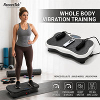 Vibrationsplattform 4D Vibrationsplatte Trainingsgerät zur Gewichtsreduktion 30 Hz Elektromagnetische Maschine für Ganzkörpermassage Cardio