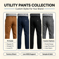 Pantalon de travail en toile extensible pour homme, coton, hydrofuge, résistant aux taches, 6 poches, double genouillère, vêtements de travail