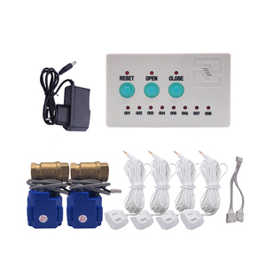 Système de protection instantanée contre les inondations avec vanne d'arrêt automatique DN25 de 1 pouce et 4 capteurs de fuite d'eau filaires de 6 m pour la sécurité des canalisations domestiques - Product Image 1