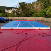 Matelas de gymnastique gonflable carré DWF commercial épais de 20 cm pour la gymnastique, tapis de gymnastique portable en PVC imperméable