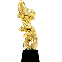 Conception personnalisée Cristal Résine Métal Pouce Étoile Multi Type Trophée Résine Pêche Cristal Trophée